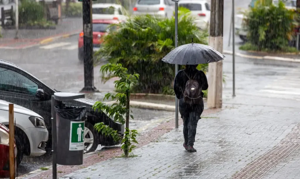Temporais se interiorizam em Santa Catarina